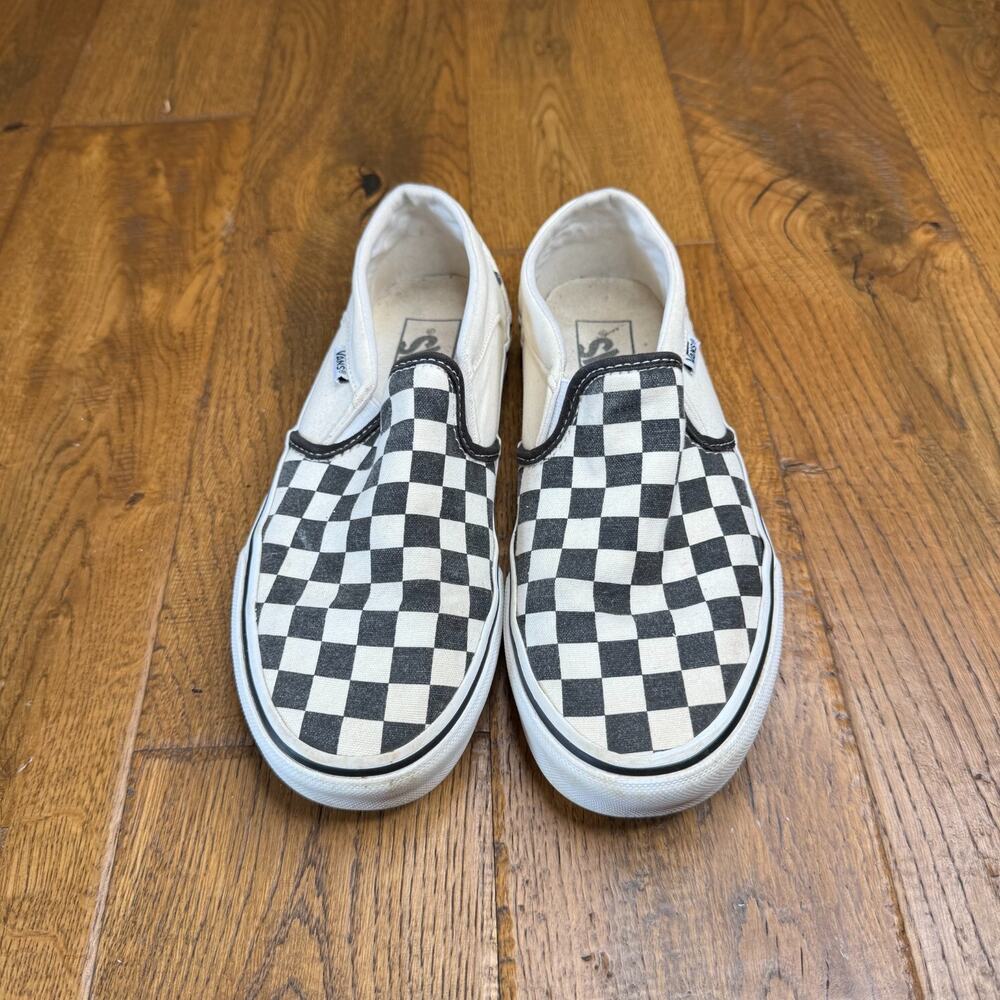 VANS Checkerboard Classic Slip-On Canvas Shoes Black/Cream Women’s US 6.5 - Picture 2 of 6